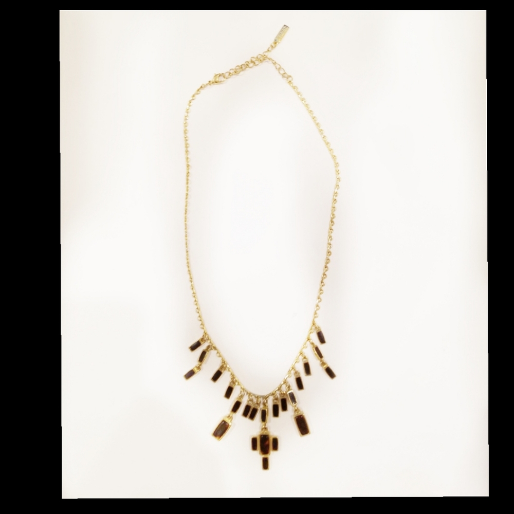 Napier tortoise cross statement necklace